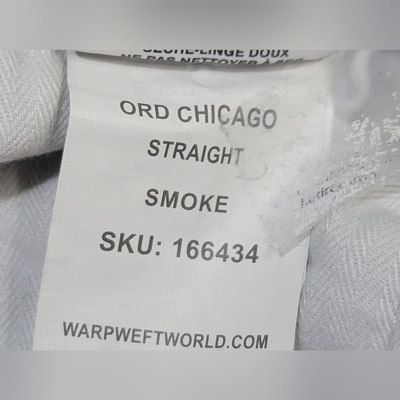 WARP + WEFT Chicago Straight Men's 29×34 Smoke Denim Jean Classic 5 Pocket - Picture 2 of 16